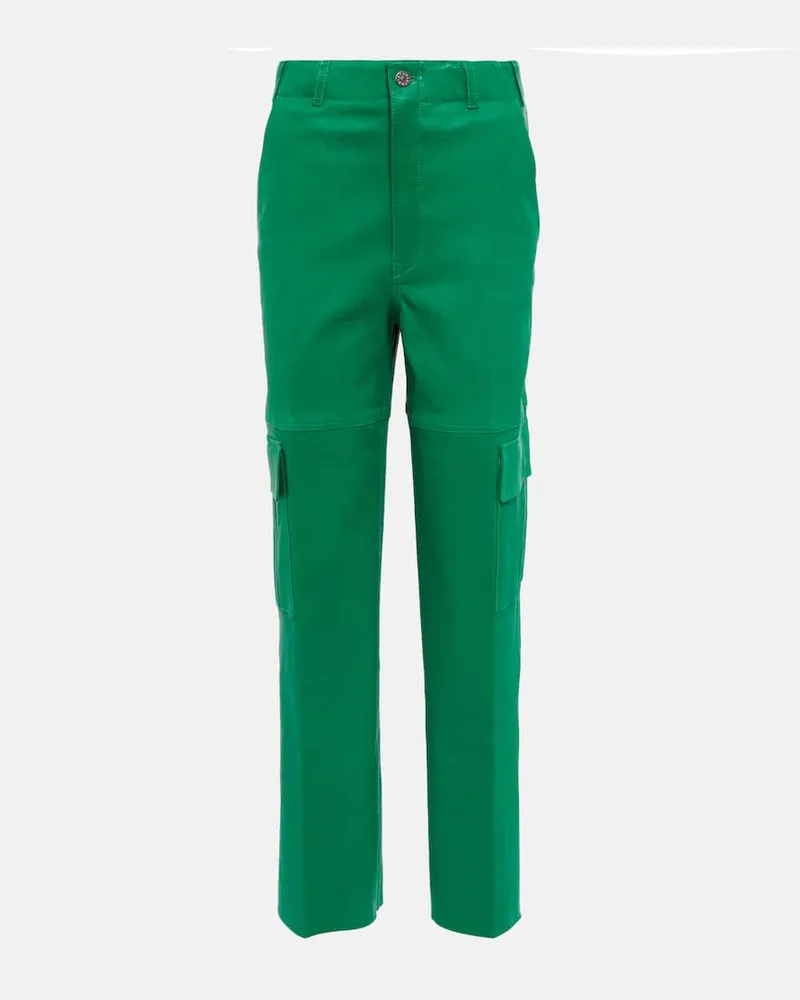 Stouls Cargohose Axel aus Leder Grün