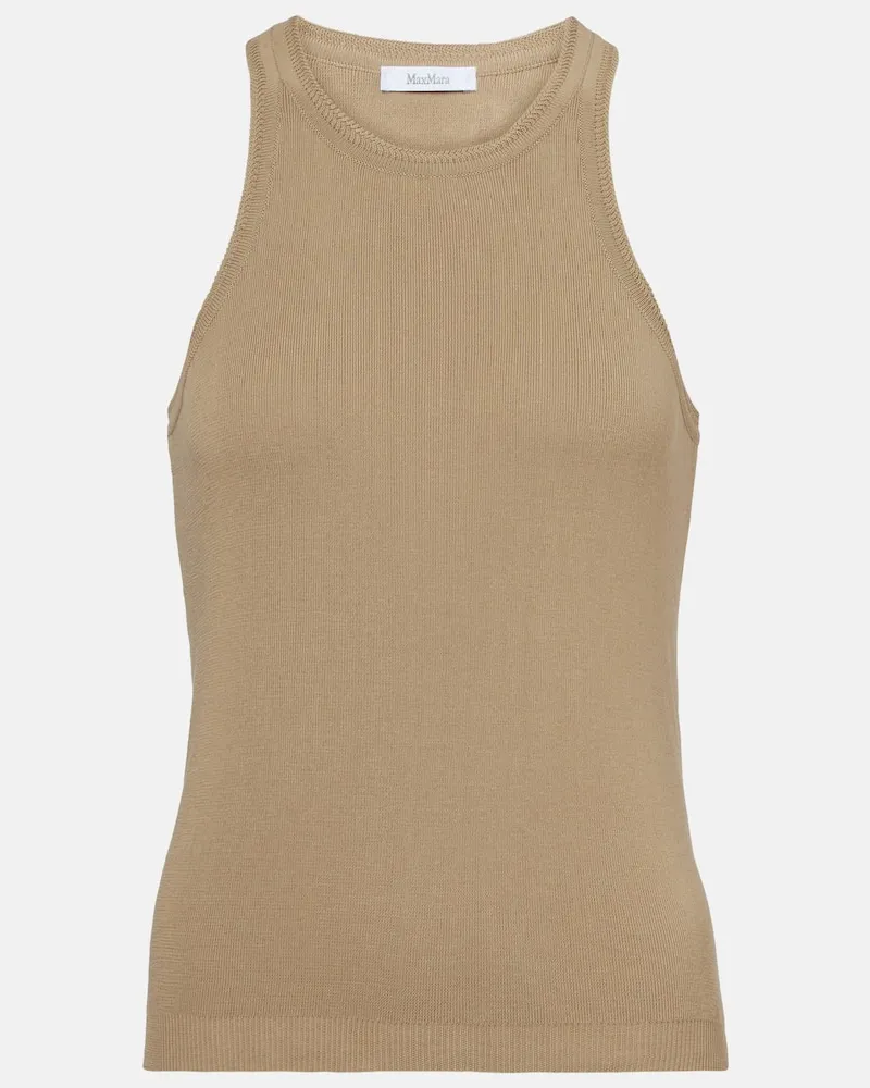 Max Mara Top aus Baumwolle Braun