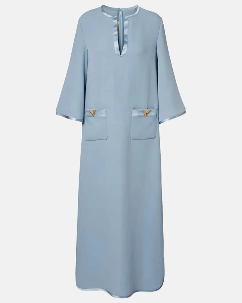 Valentino Garavani Maxikleid VGold aus Seide Blau