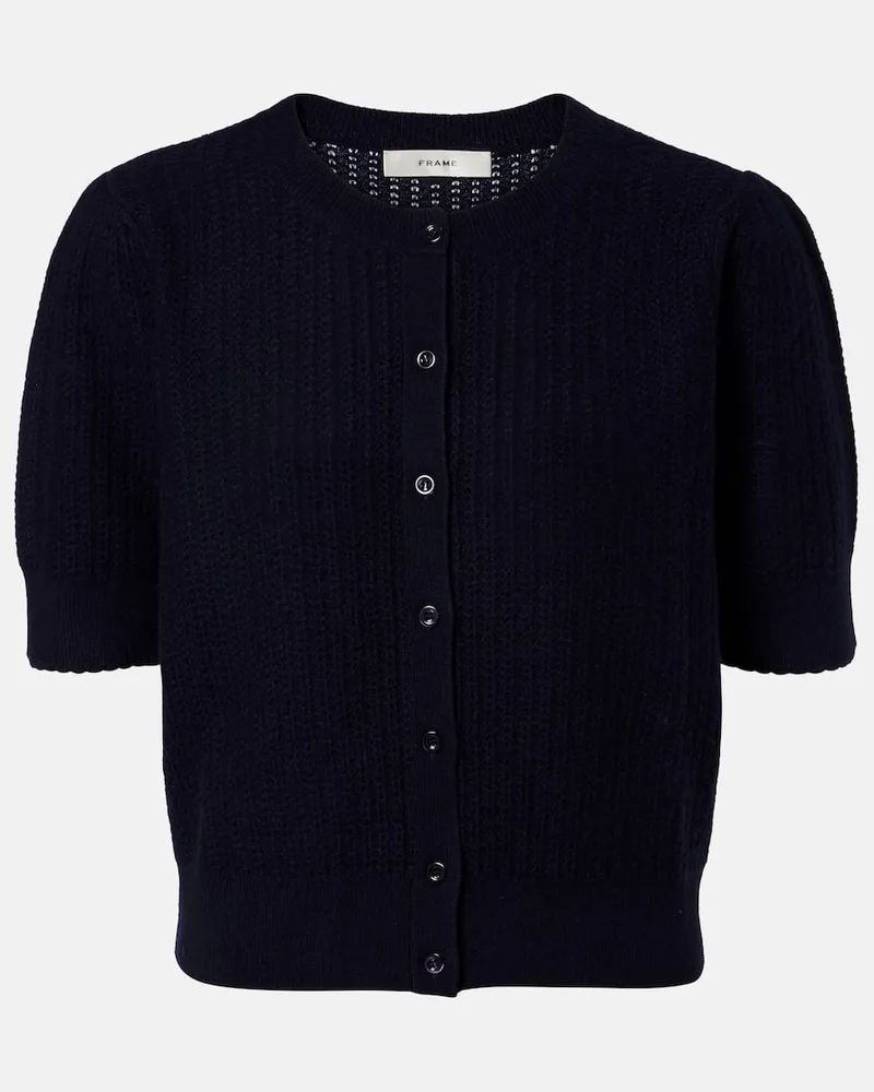 Frame Denim Cardigan Ladder aus Kaschmir Schwarz