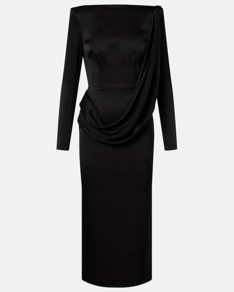 Alex Perry Midikleid Schwarz