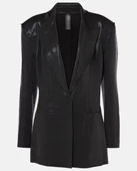 Norma Kamali Blazer aus Lame Schwarz