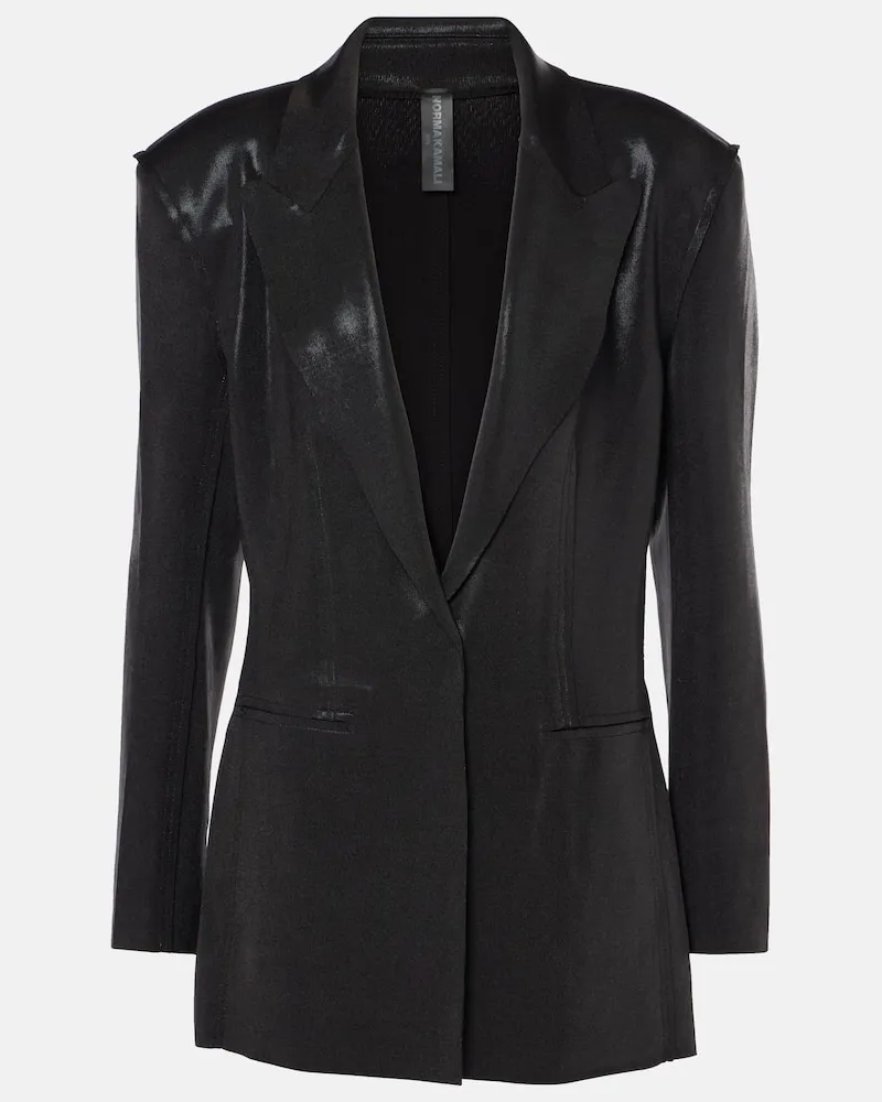 Norma Kamali Blazer aus Lamé Schwarz