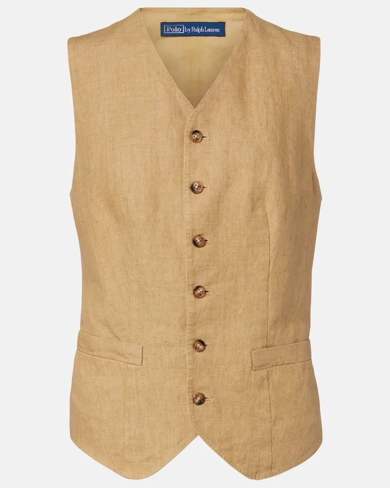 Ralph Lauren Weste aus Leinen Beige