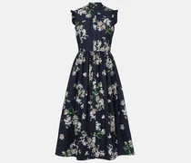 Bedrucktes Midikleid aus Baumwolle