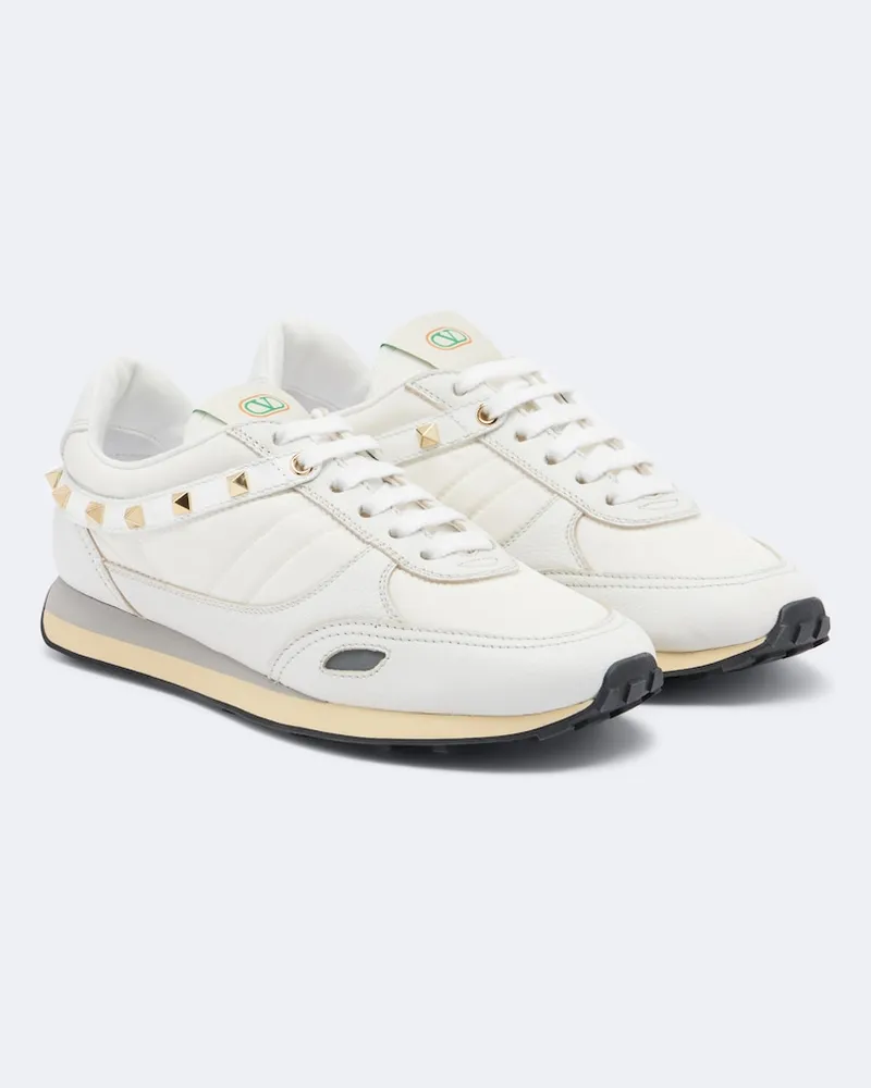 Valentino Garavani Sneakers Stud Up mit Leder Weiß