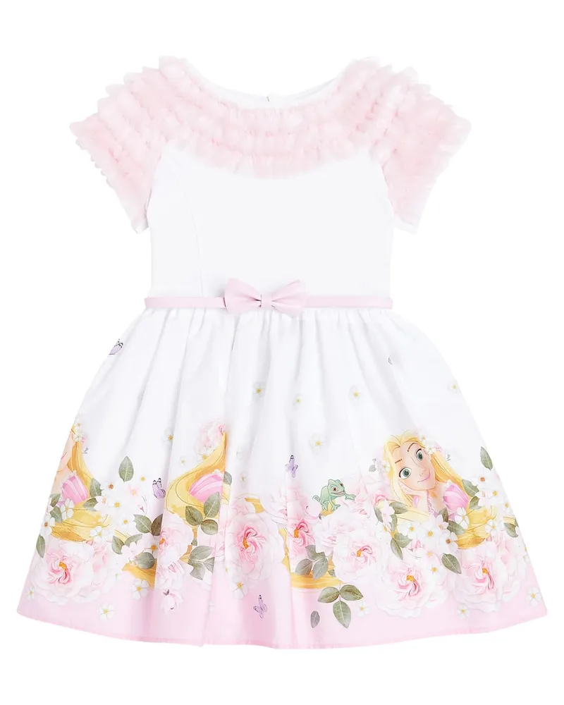 Monnalisa Bedrucktes Kleid aus Baumwolle Multicolor