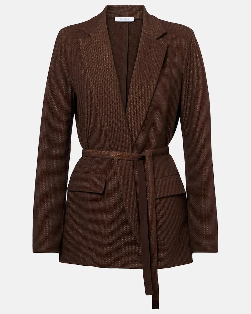 Max Mara Blazer Uberta aus einem Baumwollgemisch Braun