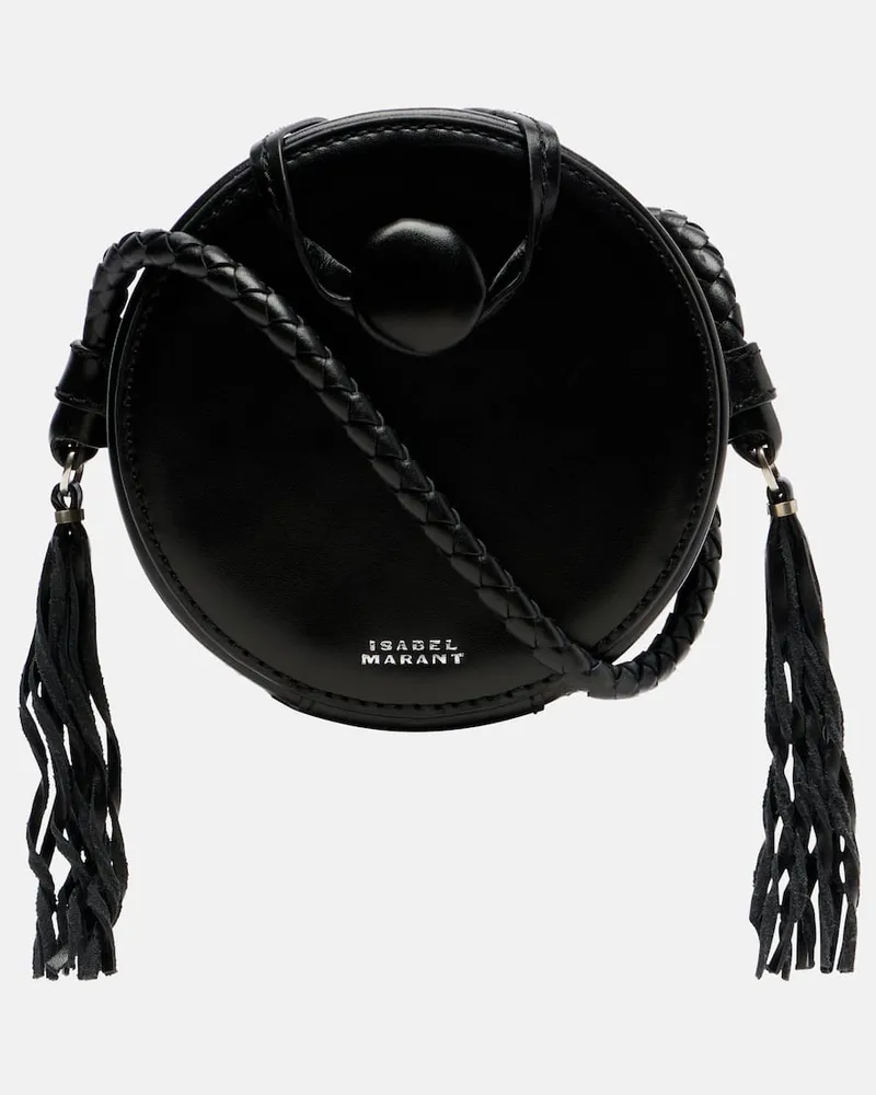 Isabel Marant Schultertasche Houna Small aus Leder Schwarz