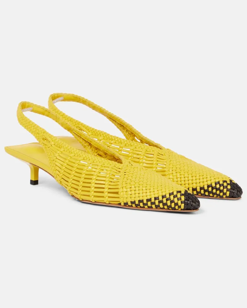 Jacquemus Slingback-Pumps Cubisto Banane 35 aus Leder Gelb