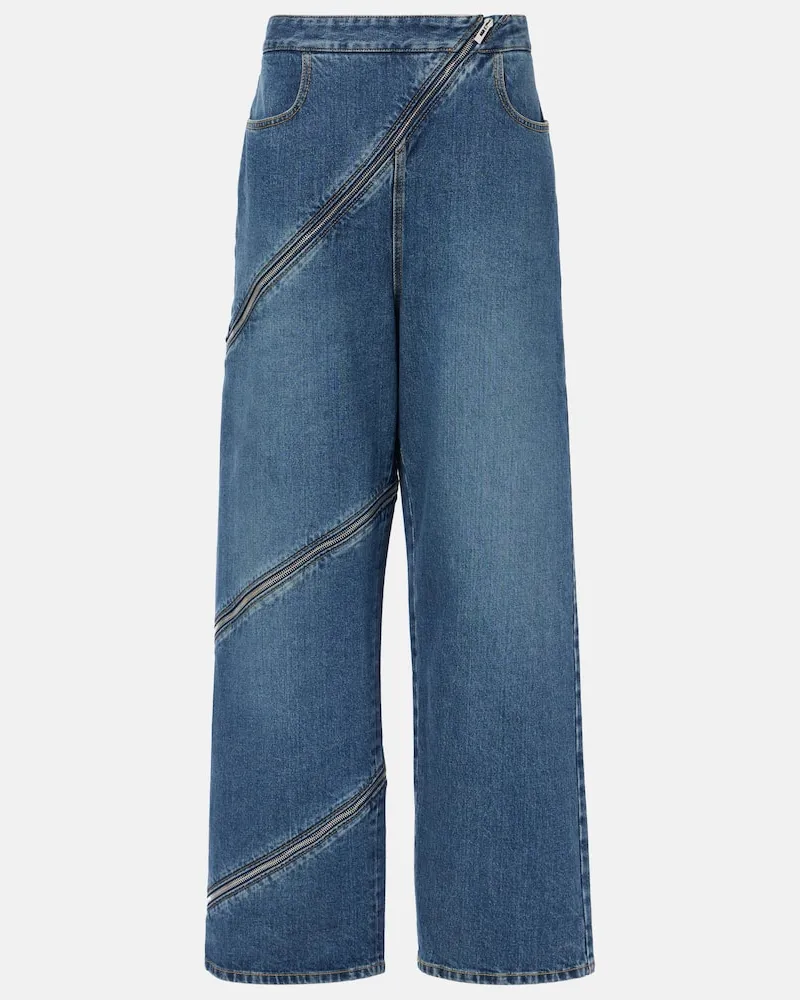 Alaïa Alaïa Wide-Leg Jeans Blau