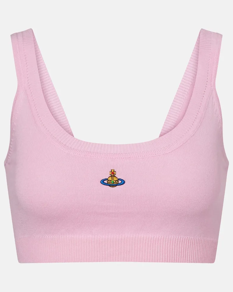 Vivienne Westwood Bralette Bea aus Baumwolle und Kaschmir Pink