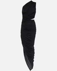 Alaïa Alaia Midikleid aus Jersey Schwarz