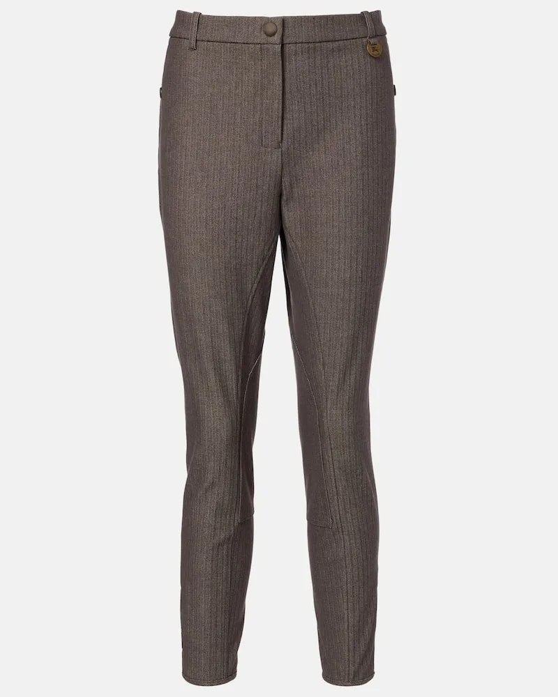 Burberry Hose aus einem Baumwollgemisch Braun