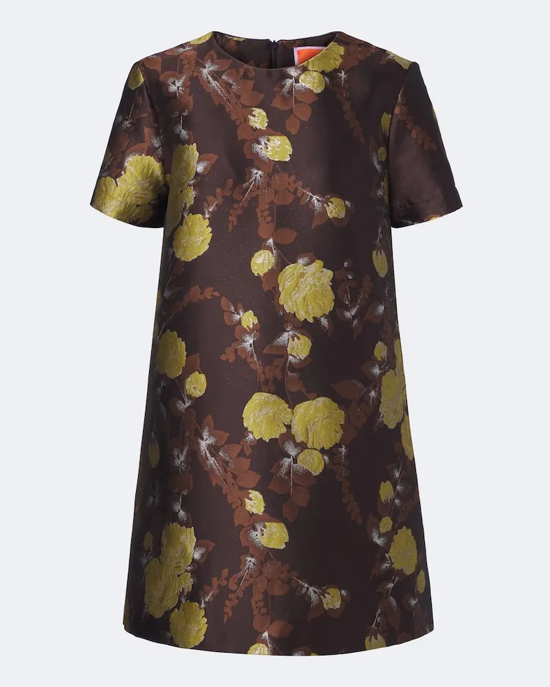 La DoubleJ Minikleid Devon aus Jacquard Braun