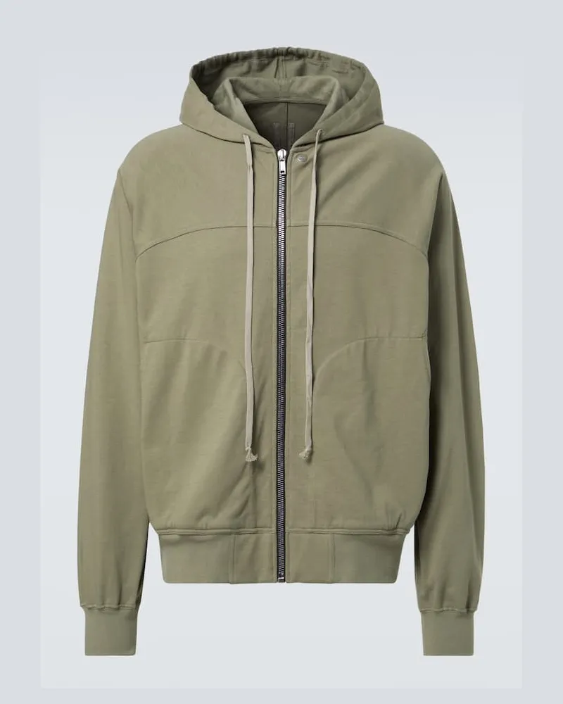 Rick Owens Kapuzenjacke aus Baumwoll-Jersey Grau