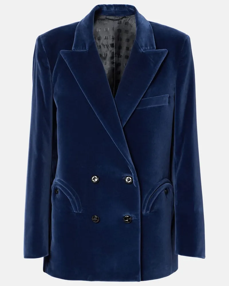 Blazé Milano Blazé Milano Blazer Jealousy Everynight aus Baumwollsamt Blau