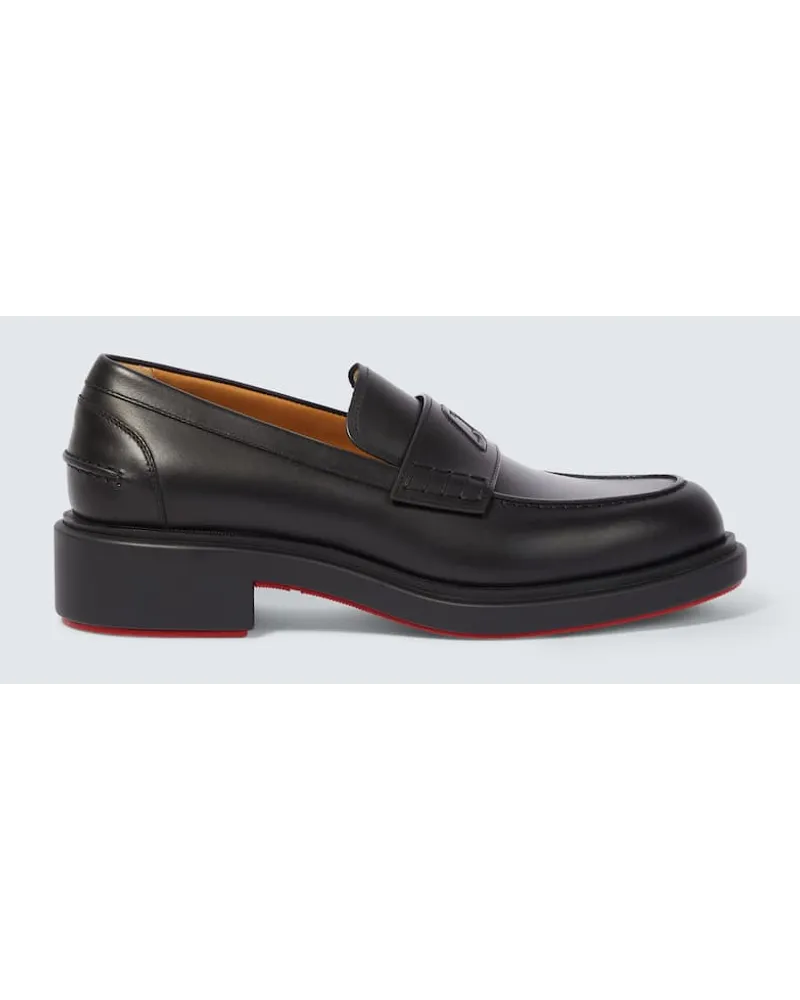 Christian Louboutin Loafers aus Leder Schwarz