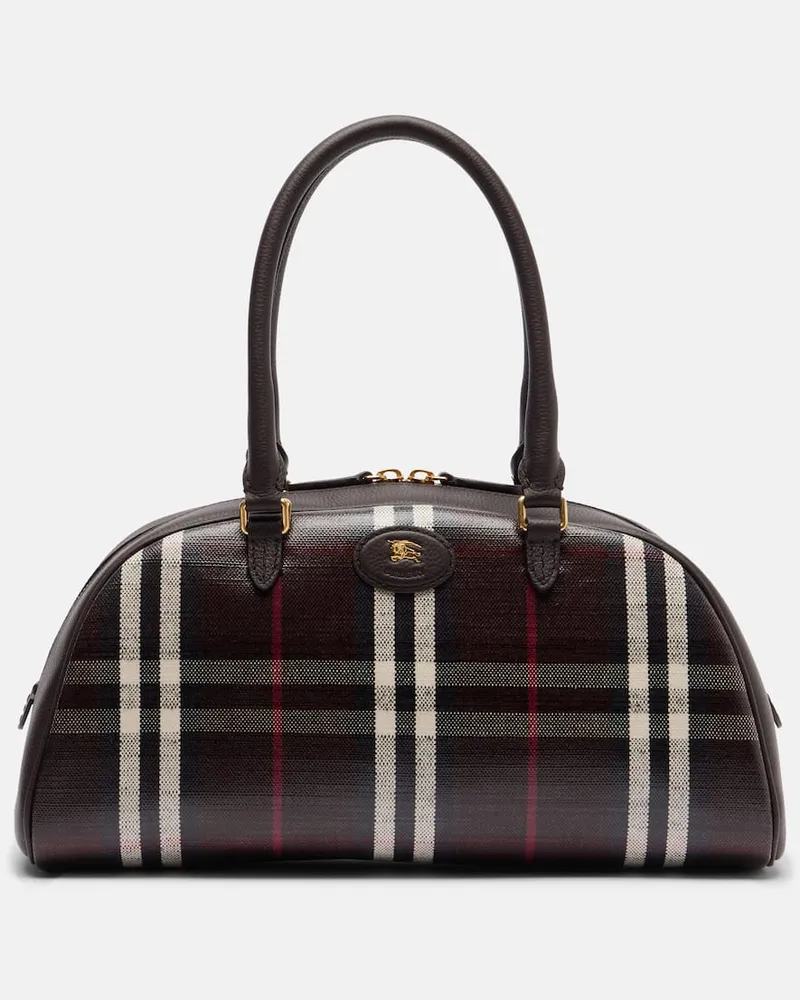 Burberry Tote Bag Highlands aus Jacquard Braun