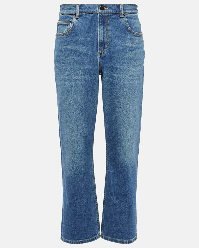 Tory Burch Cropped Flared Jeans Blau