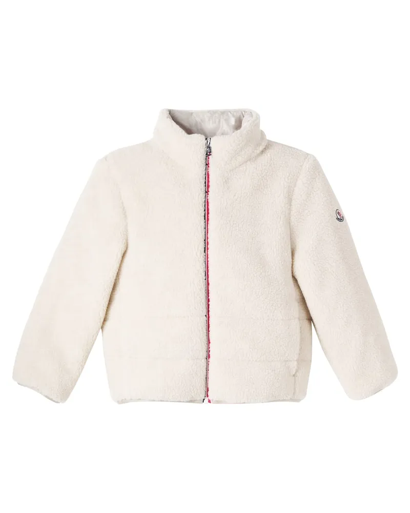 Moncler Jacke Casan aus Teddyfleece Weiß