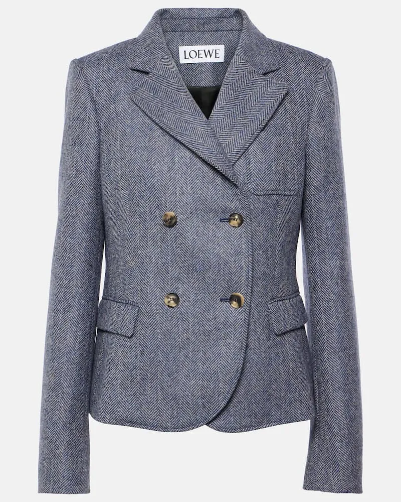 Loewe Blazer aus Wolle Blau