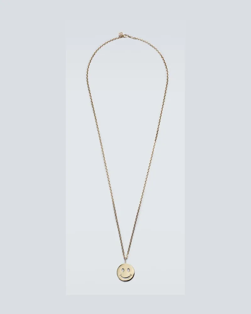 Sydney Evan Halskette Happy Face aus 14kt Gelbgold Gold