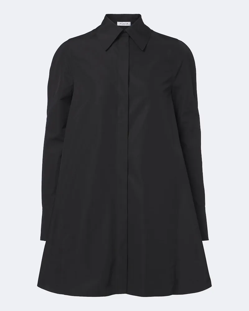 Alaïa Alaïa Oversize Hemd aus Baumwollpopeline Schwarz