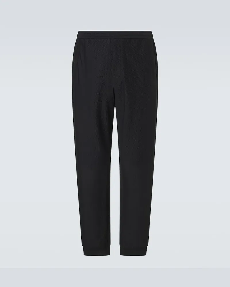 Giorgio Armani Gerade Hose aus Strick Schwarz