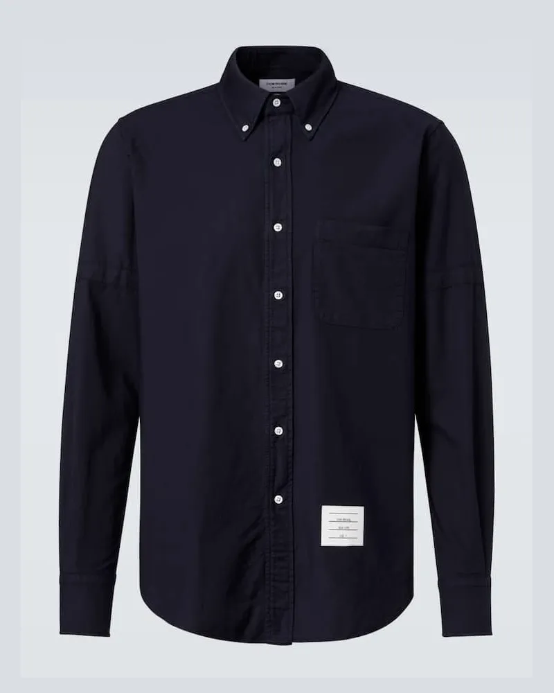 Thom Browne Oxford-Hemd aus Baumwolle Blau