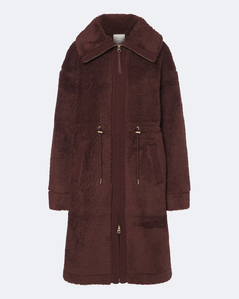Varley Mantel Bennet aus Fleece Braun