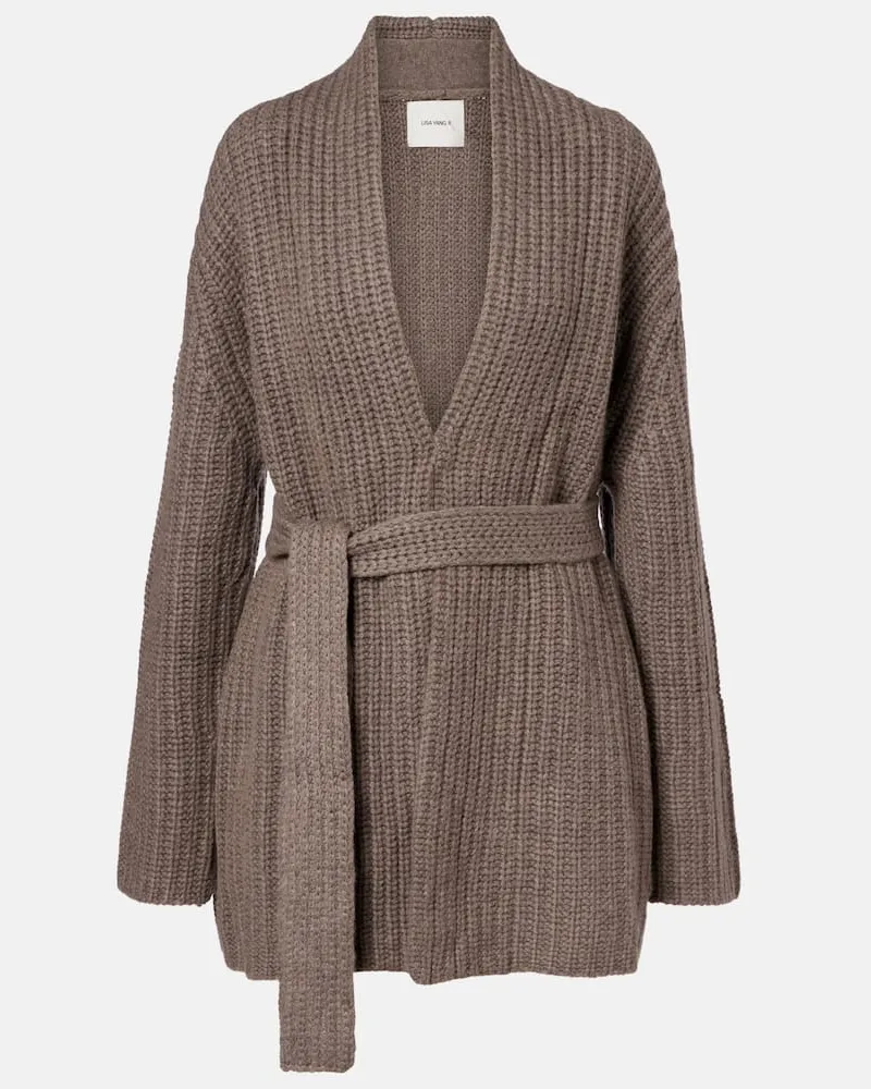 Lisa Yang Wickel-Cardigan Jacqueline aus Kaschmir Braun