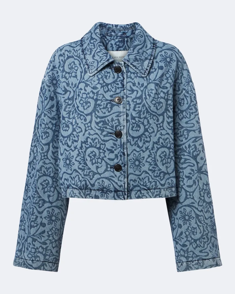 Dries van Noten Jacke aus Denim Blau