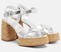 Espadrille-Sandalen Calakala 85 aus Metallic-Leder