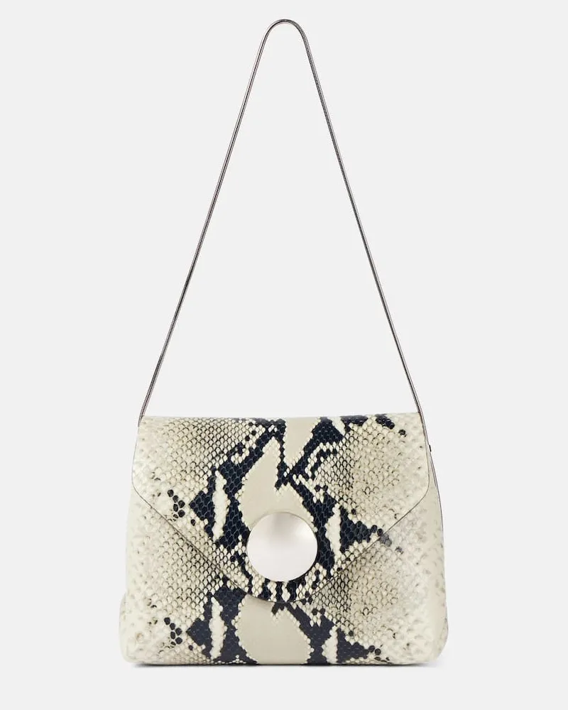 KHAITE Schultertasche Bobbi aus Leder Weiß