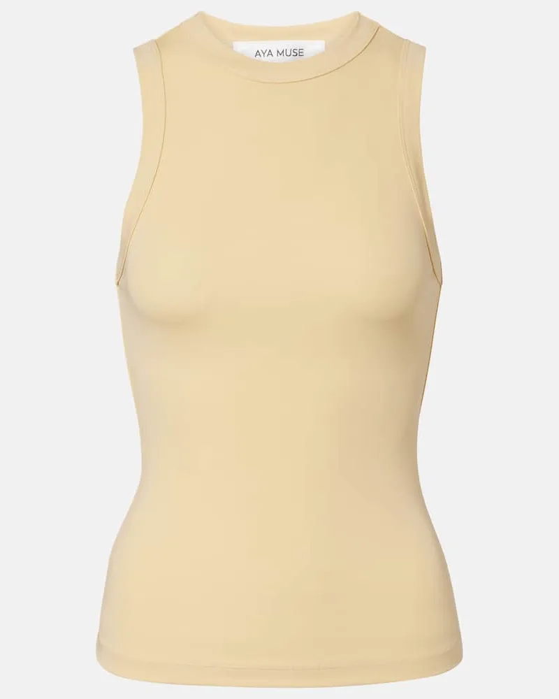 Aya Muse Top aus Jersey Gelb