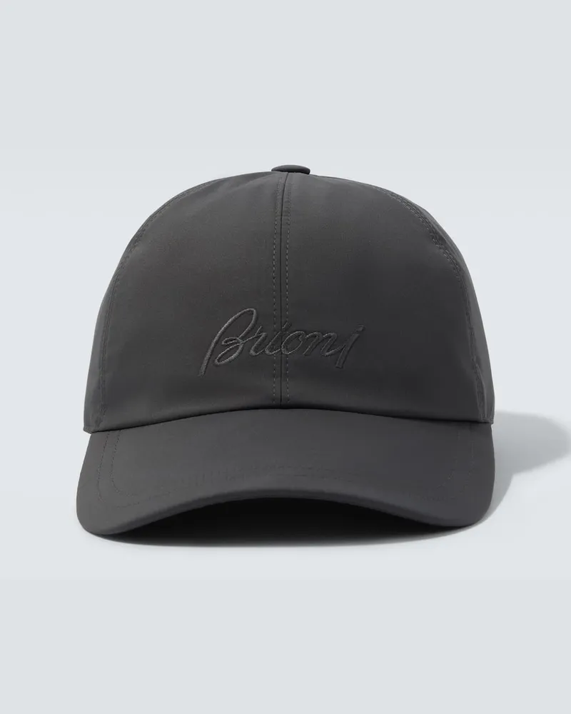 Brioni Bestickte Baseballcap Grau