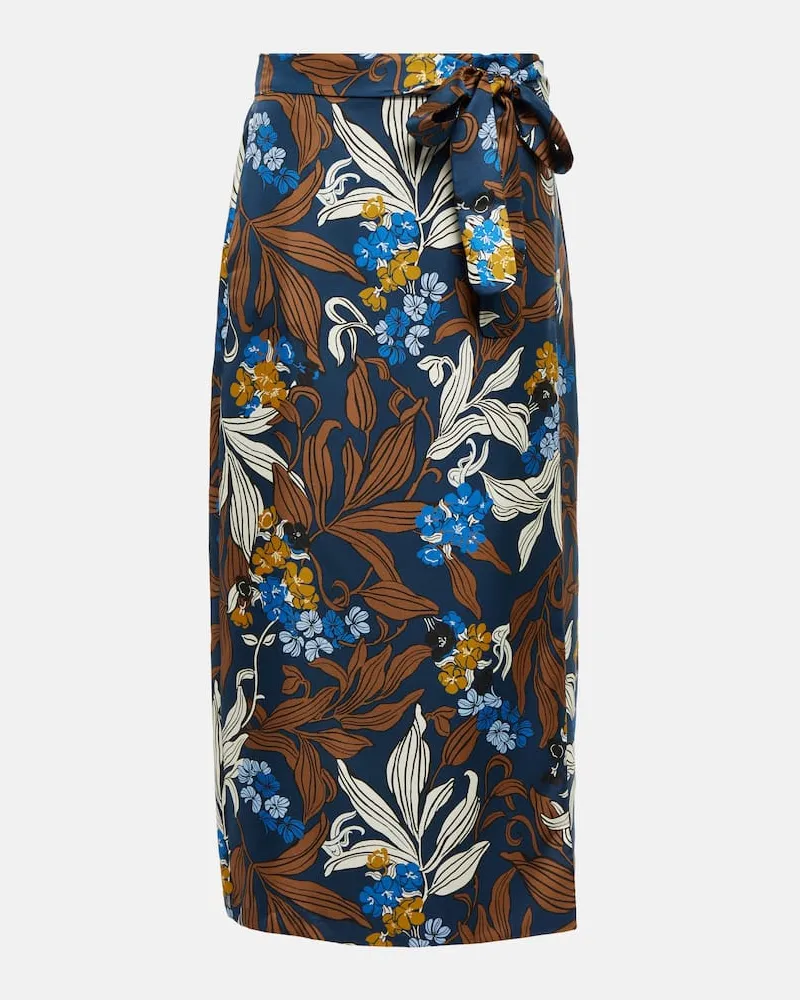 Max Mara Midirock Zante aus Seide Blau