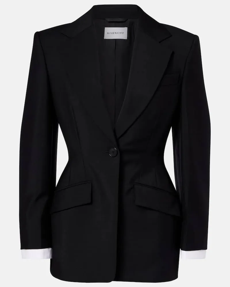 Givenchy Blazer aus Wolle und Mohair Schwarz