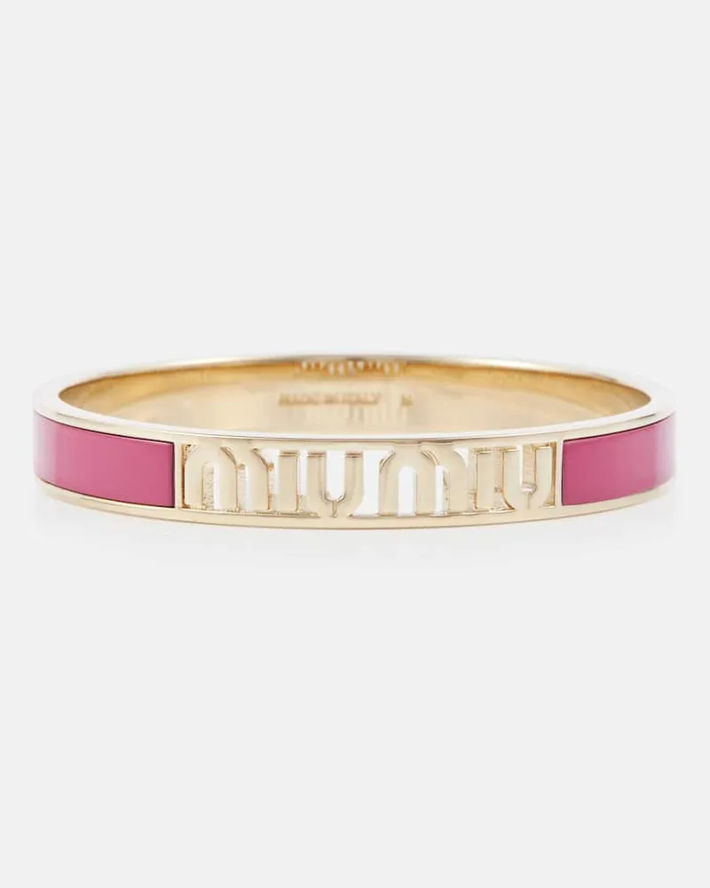 Miu Miu Armreif mit Emaille Rosa