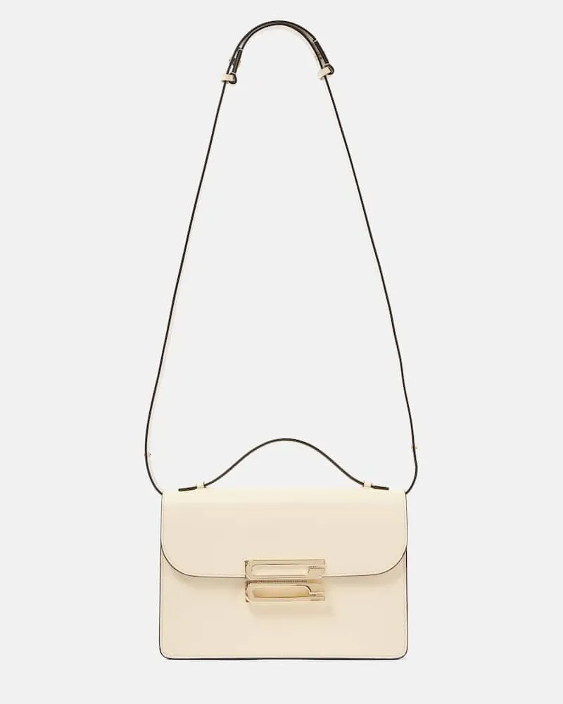 Victoria Beckham Schultertasche Dorian Small aus Leder Weiß
