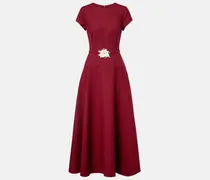Maxikleid aus Crêpe aus einem Wollgemisch