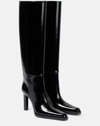 Saint Laurent Stiefel Nina aus Leder Schwarz