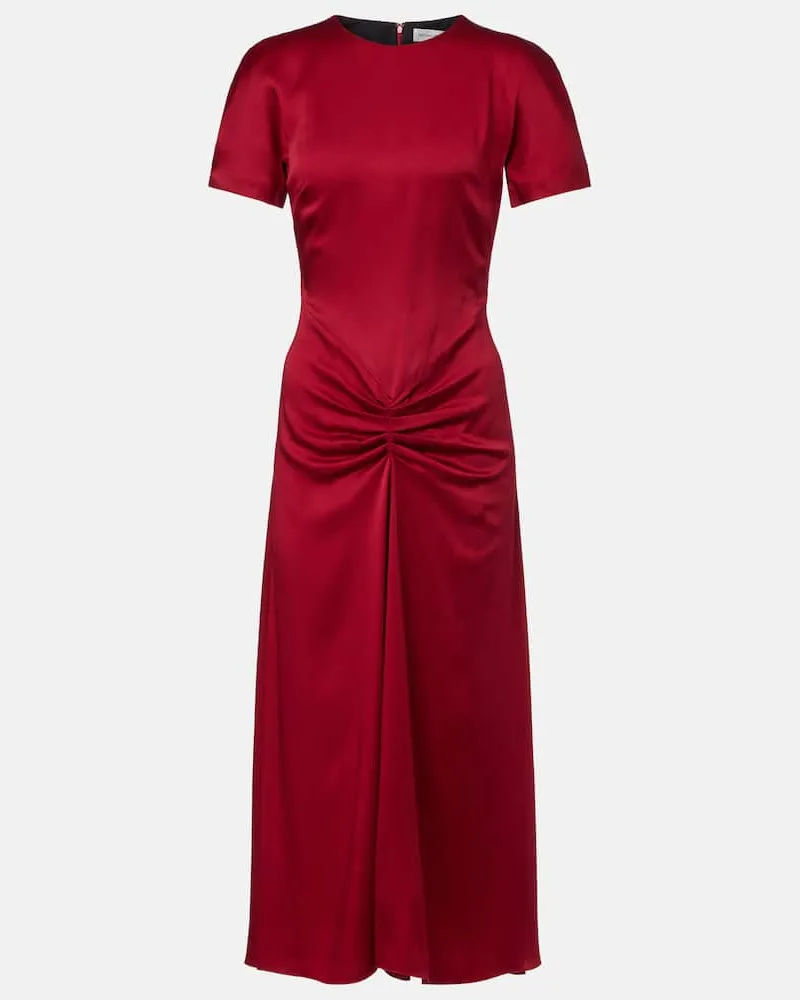 Victoria Beckham Midikleid aus Satin Rot