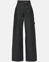 Max Mara High-Rise Wide-Leg Jeans Centro Blau