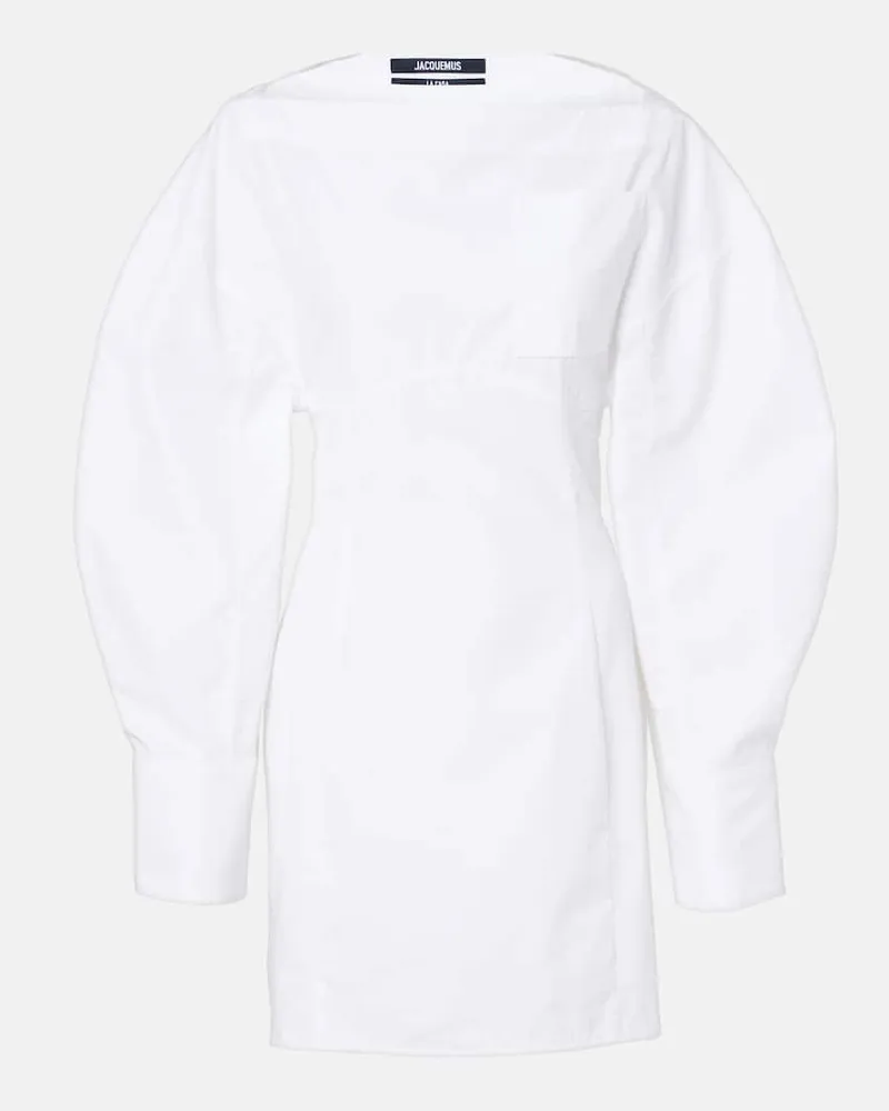 Jacquemus Minikleid La Robe Chemise Casaco aus Baumwolle Weiss