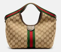 Tote Bag Gucci Giglio Small GG aus Canvas