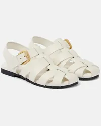 Bottega Veneta Sandalen Alfie aus Leder Weiss