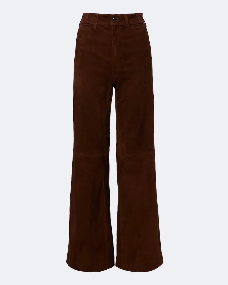 Ralph Lauren Hose Beaton aus Veloursleder Braun