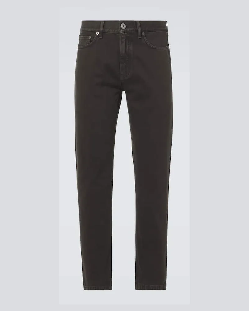 Ermenegildo Zegna Straight Jeans Roccia Braun